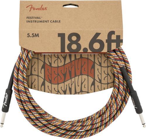 Festival Düz/Düz Uçlu 5m Pure Hemp Rainbow Enstrüman Kablosu