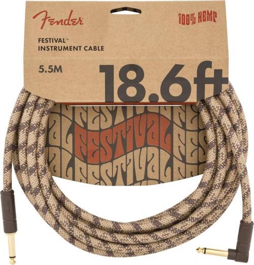 Festival Düz/L Uçlu 5m Pure Hemp Brown Stripe Enstrüman Kablosu