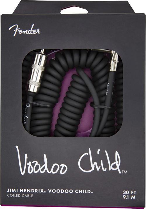 Hendrix Voodoo Child Coil Düz/L Uçlu 9m Siyah Enstrüman Kablosu