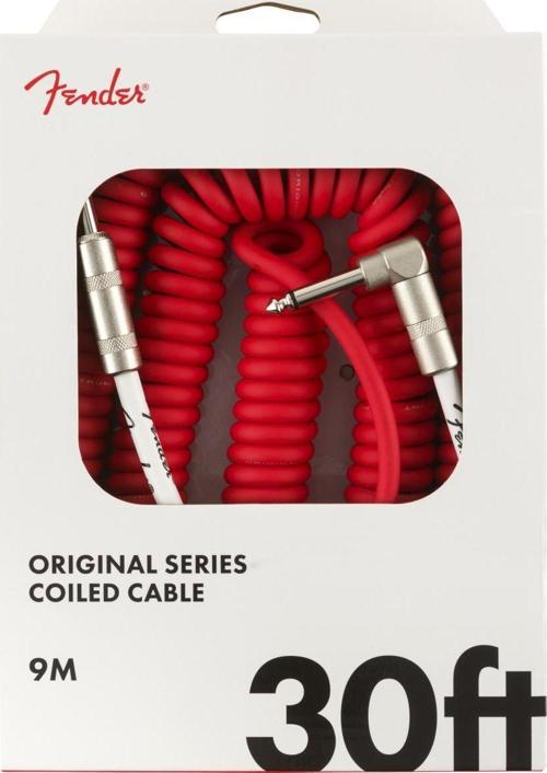Original Coil Cable Düz/L Uçlu 9m Fiesta Kırmızı Enstrüman Kablosu