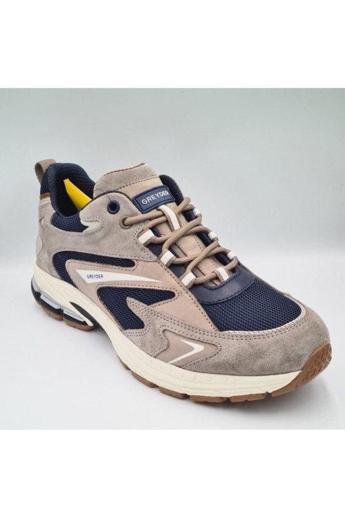 5Y 17780 Vizon Renk Deri Erkek Sneaker Spor Ayakkabı