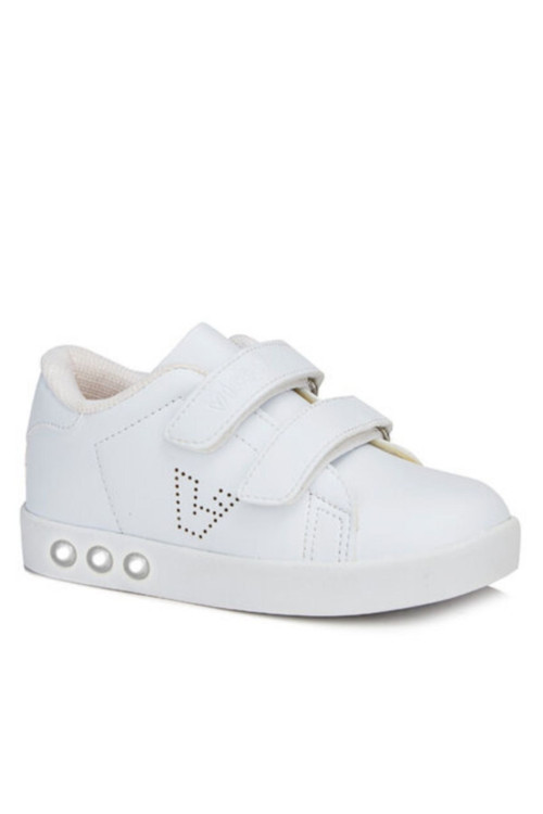 Oyo Kız Erkek Çocuk Işıklı Beyaz Sneaker Bebe Patik Unisex Günlük Spor Ayakkabı 313.P19K.100