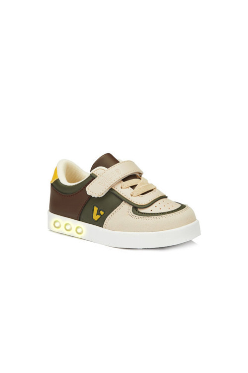 Sam Işıklı Erkek Çocuk Haki Sneaker 313.B21K.130