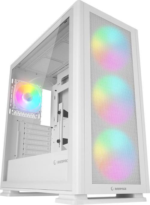 VANGUARD V2 Beyaz Mesh Easy Temperli Cam Type-C+Usb3.0  4*RGB Fan+Hub E-ATX Big-T Gaming Kasa