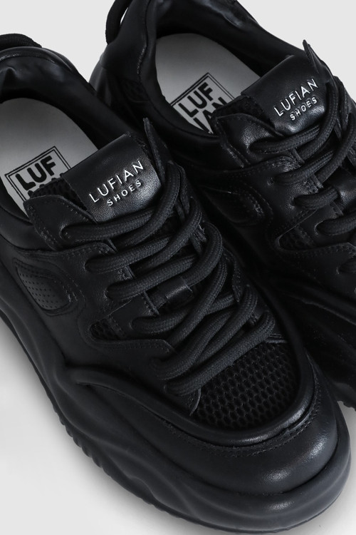 Comfort Yüksek Taban Siyah Sneaker