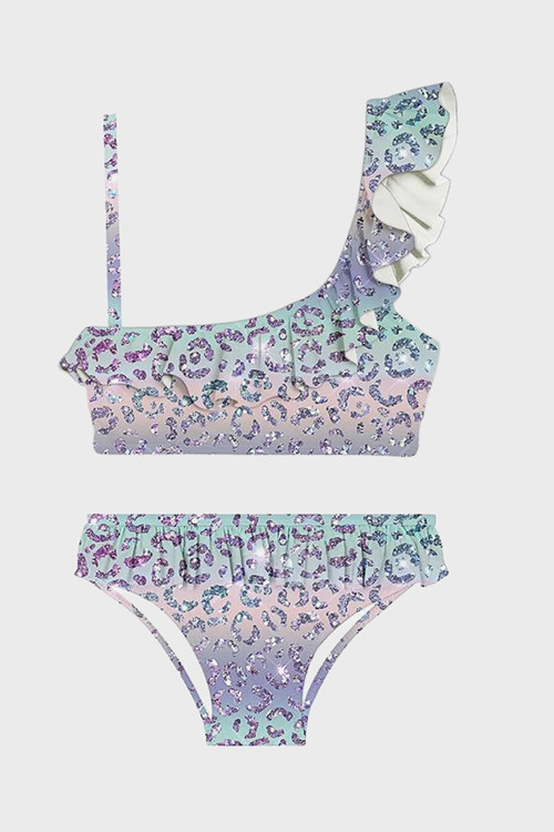 Nora Junior Kolay Kuruyan Uv Korumalı Fırfırlı Kız Çocuk Bikini SB2611000605 LİLA
