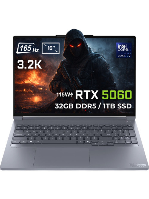 THINKBOOK 16P | CORE ULTRA 9-275HX | 32GB DDR5 RAM | 1TB SSD | RTX 5060 8GB 115W | 16" 3.2K 165Hz IPS | W11PRO