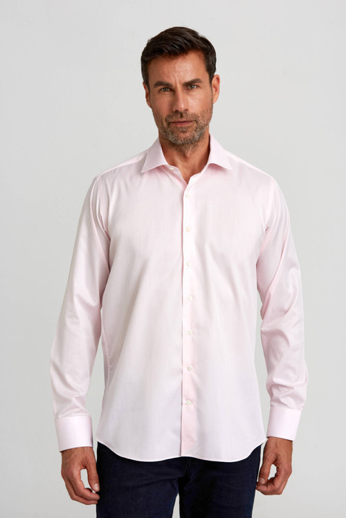 Pembe Regular Fit Pamuk İtalyan Kumaş Platinum Gömlek Platinium