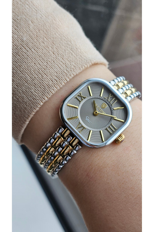 Rym-211503 Retro Kare Çelik Kadın Kol Saati - 2 Yıl Garanti Ipg-Grey