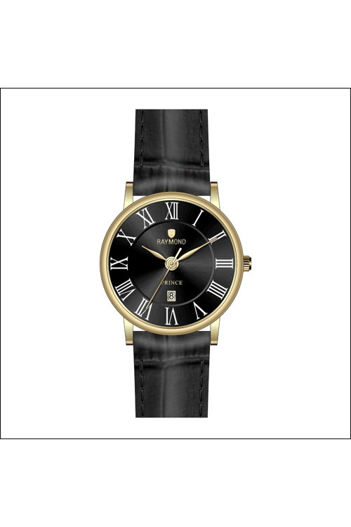 Erkek Roma Rakamlı Klasik Retro Saat - Rym-631820 Gold Bk
