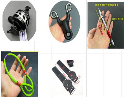 SN-26319 BALIK AVLAMA PASLANMAZ ÇELİK ZIPKINI ATAN SAPANI (40 METRE İP MİSİNALI)