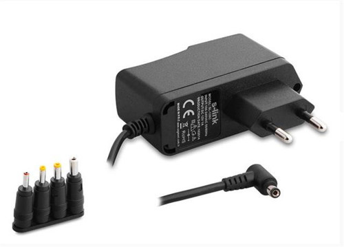 SL-126C 12 Volt 1 Amper 1.2 Metre Kablolu 5.5X2.1Mm 4 Uçlu Üniversal Çok Uçlu Adaptör