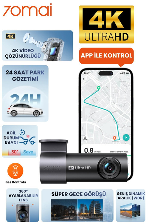 M310 Plus 4K Ön Araç Kamerası