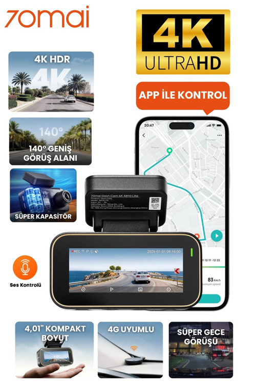 Dash Cam A810 Lite Ön Kamera