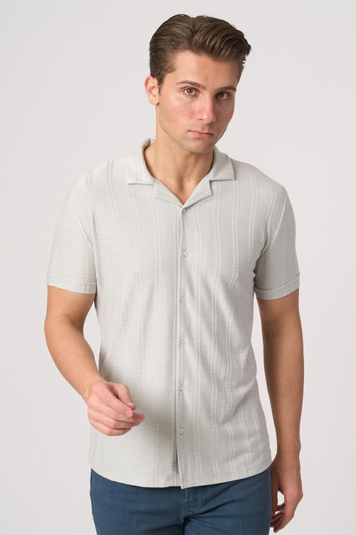 2025-Y 3176-G GÖMLEK- TSHIRT GRİ