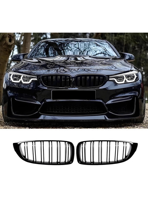 bmw 4 seri f33 cabrio parlak siyah m4 böbrek-panjur