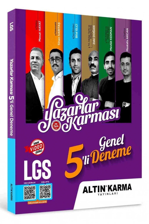 Yazarlar Karması LGS 5 li Genel Deneme Seti Altın Karma