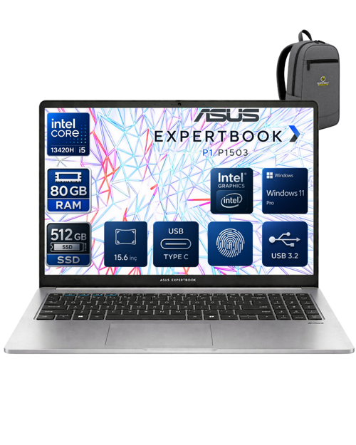 EXPERTBOOK Intel Core İ5-13420H 80 GB 512 GB SSD UHD GRAPHİCS 15.6" FULL HD WİN11PRO NOTEBOOK P1503CVA-I58512G1DOKA29