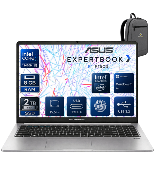 EXPERTBOOK Intel Core İ5-13420H 8 GB 2 TB SSD UHD GRAPHİCS 15.6" FULL HD WİN11PRO NOTEBOOK P1503CVA-I58512G1DOKA03