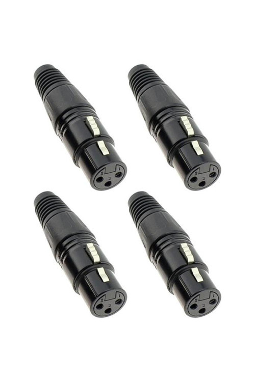 SFC-F21-4X Canon Dişi 3 Pinli XLR Siyah Konnektör (4 ADET)