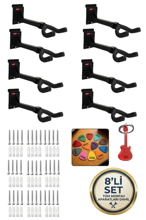Gds-444(8X) Gitar Duvar Askısı Standı Aparatı (8'Li Paket)