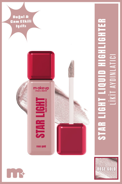 Make Up Islak Bitişli Likit Aydınlatıcı – Liquid Highlighter Rose Gold