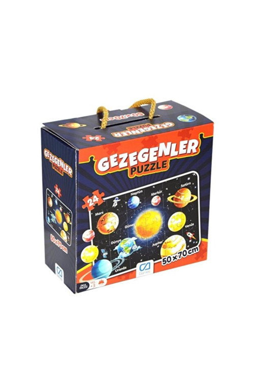 Gezegenler 24 Parça 50X70Cm Çocuk Yer-Zemin Puzzle Yapboz Serisi