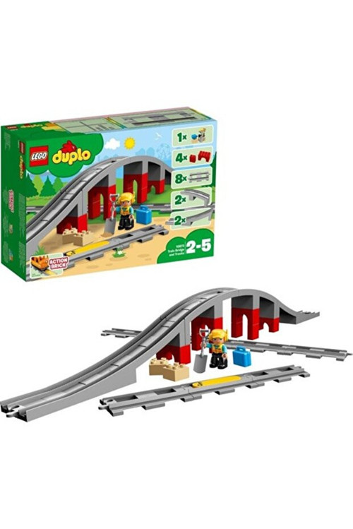 Duplo Tren Köprü Ve Rayları 10872 - Çocuklar İçin Oyuncak Yapım Seti (26 Parça)