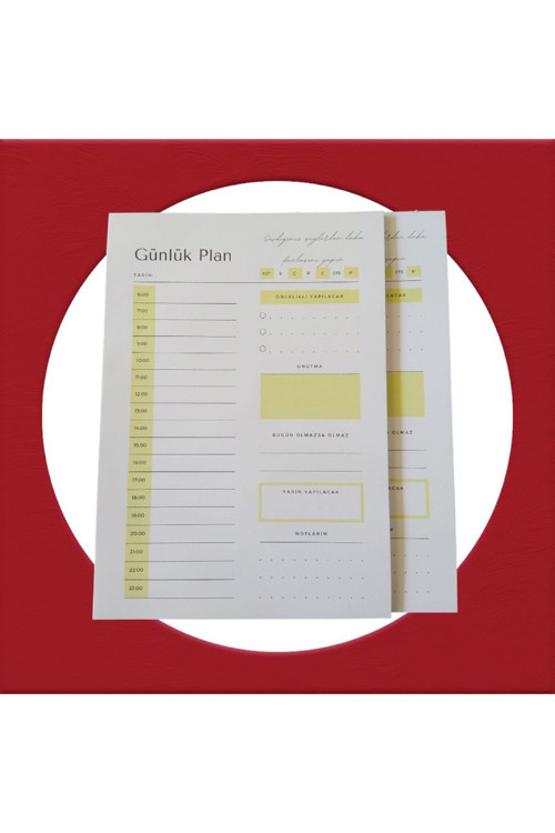 1 Adet Günlük Planlayıcı,Planlıyıcı,Günlük Planlayıcı, Haftalık, Ajanda, Defter|A5 30 Yaprak 15*21Cm