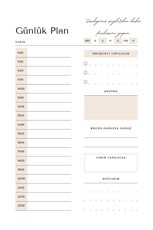 Tr Aylık Günlük Planlayıcı | Monthly Planner , Günlük, Haftalık Ajanda, Defter | A5 50Syf 15*21Cm