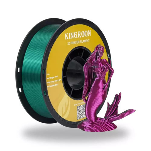 Çift Renk Kırmızı - Yeşil PLA Silk Filament 1.75 mm 1000gr