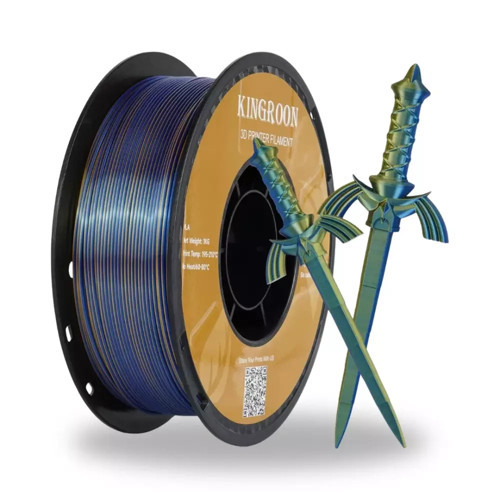 Çift Renk Altın - Mavi PLA Silk Filament 1.75 mm 1000gr