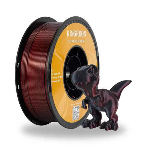 Çift Renk Siyah - Kırmızı PLA Silk Filament 1.75 mm 1000gr