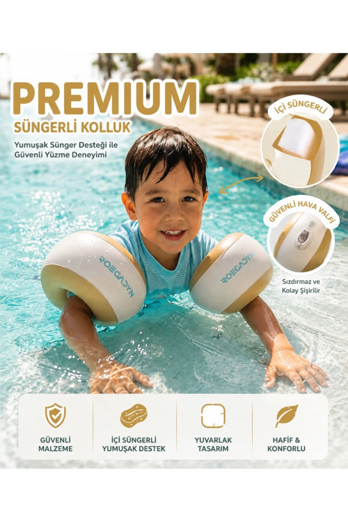 Çocuk Yüzme Kolluğu Extra Güvenlikli / Bebek Yüzme Kolluk /Premium Kalite / Deniz Kolluk