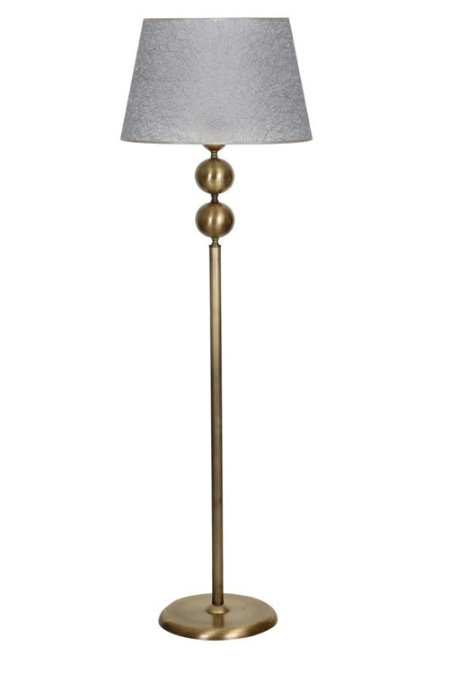 Eskitme Mat Gold 2 Top Metal Tek Ayaklı Lambader Rustik Modern Salon Dekoru