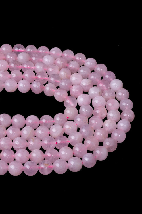 8 MM Pembe Kuvars Taşı Dizi
