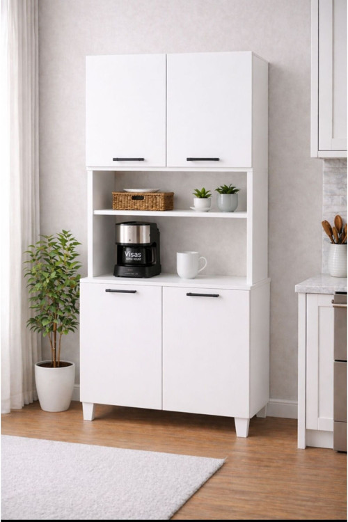 Lale 207 Cm Çok Amaçlı Dolap Beyaz