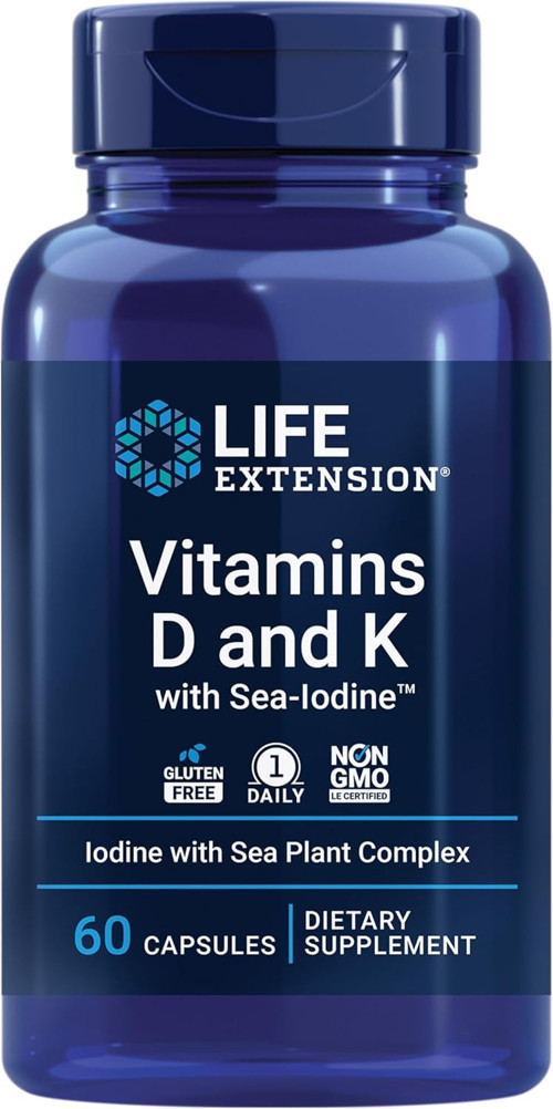 Vitamins D and K with Sea-Iodine 60 caps