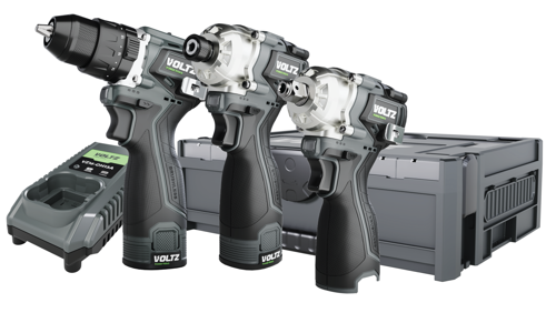 VOLTZ - Akülü 3 Lü Set - Vidalama - Somun Sökme - Tornavida 16.8 Volt Çift Akülü (VZ16-3KIT)