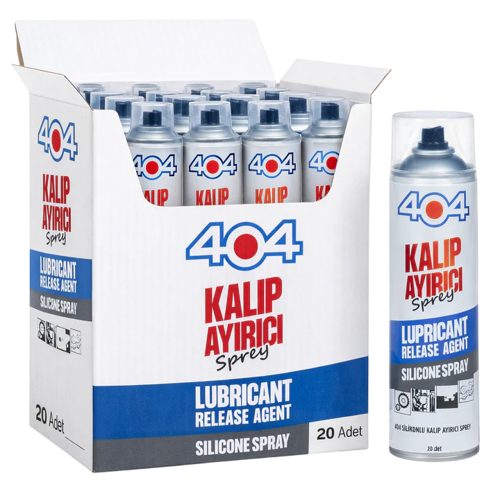 404 Silikonlu Kalıp Ayırıcı Sprey 400 ML - 20 Adet - Koli Fiyatı