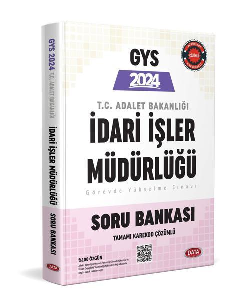 Data 2024 GYS Adalet Bakanlığı İdari İşler Müdürlüğü Soru Bankası Görevde Yükselme Data Yayınları