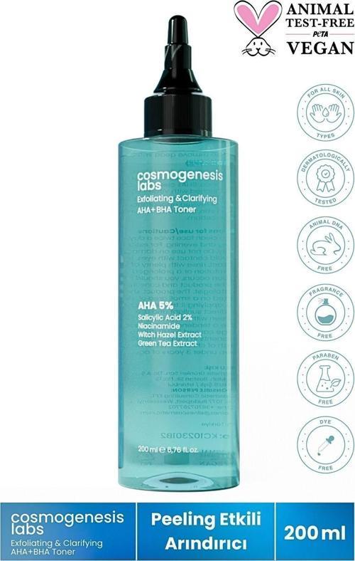 Exfoliating & Clarifying AHA+BHA Toner 200 ml