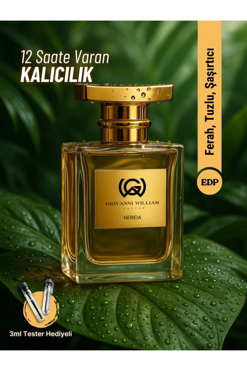 Nerida Erkek Parfüm Yazlık Deniz Yosunu Edp | Güçlü Kalıcı Yayılımlı | Bergamot, Misk, Odunsu Notalar