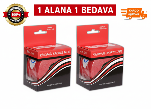 Ağrı Bantı 5cm*5m.kırmızı 1ALANA 1 BEDAVA