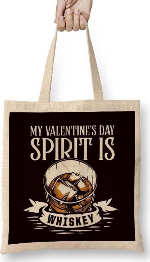 My Valentines Day Spirit Whiskey Party Couple Bez Çanta Uzun Saplı