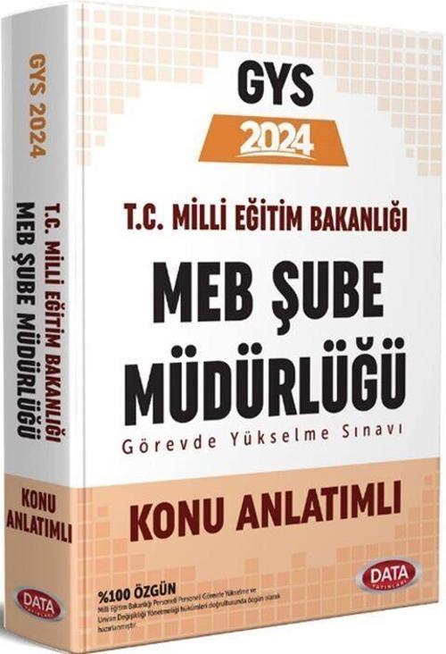 2024 Milli Eğitim Bakanlığı Şube Müdürlüğü GYS Hazırlık Kitabı Data Yayınları