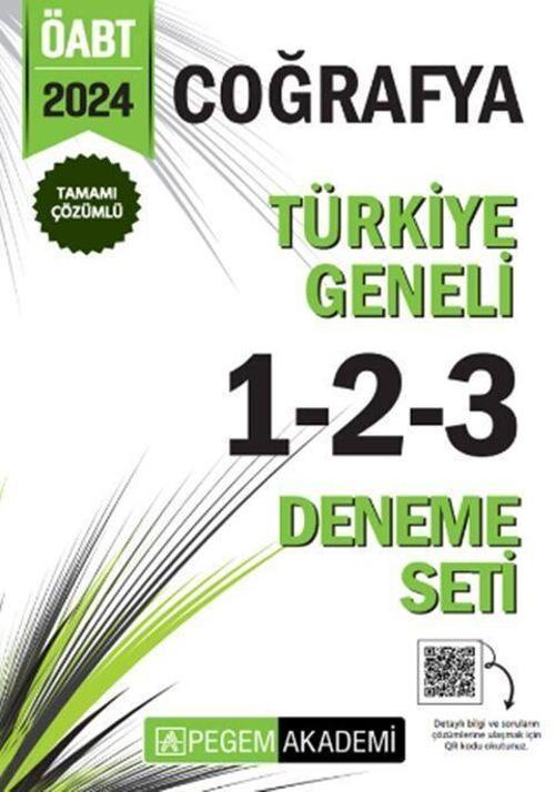 2024 KPSS ÖABT Coğrafya Tamamı Çözümlü Türkiye Geneli 1-2-3 Deneme Seti Pegem Yayınları