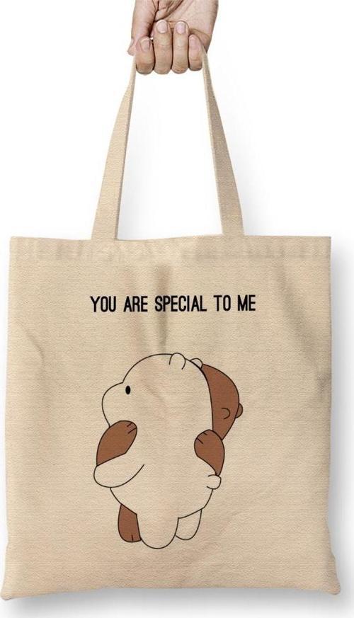 Sen Benim Için Özelsin You Are Special To Me Bez Çanta Uzun Saplı