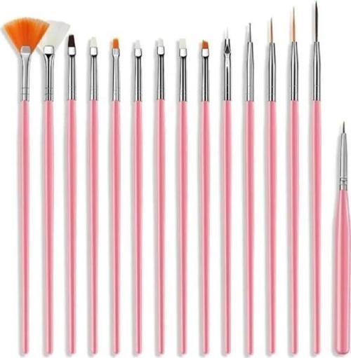 Professional Tırnak Süsleme Fırça Seti-Pembe