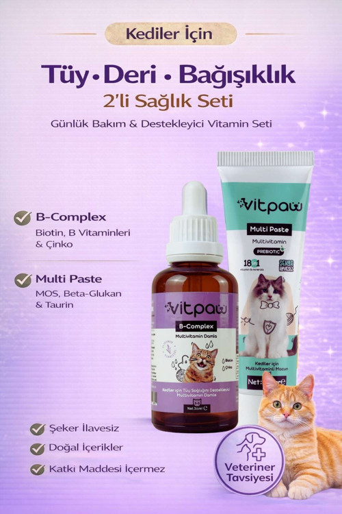 Bağışıklık Ve Tüy Sağlık Seti ( B Complex Biotin Damla & Multi Paste Multivitaminli Macun)